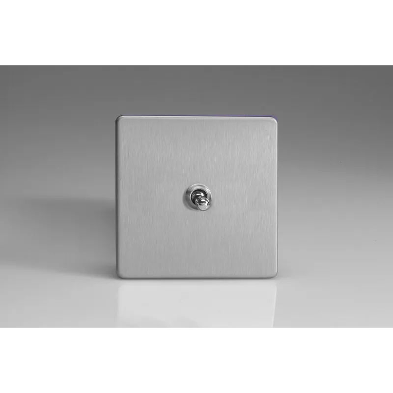 Interrupteur design toggle switch haut de gamme finition acier brossé