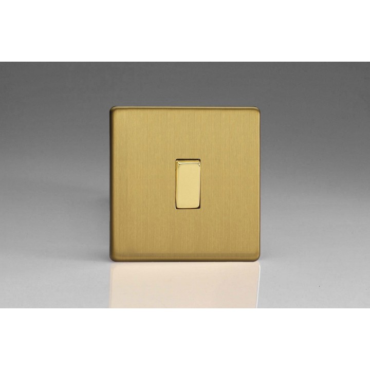 Interrupteur Design Va et Vient à Bascule "Rocker Switch" Laiton Brossé