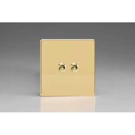 Double Interrupteur V&V Toggle Switch Laiton Miroir