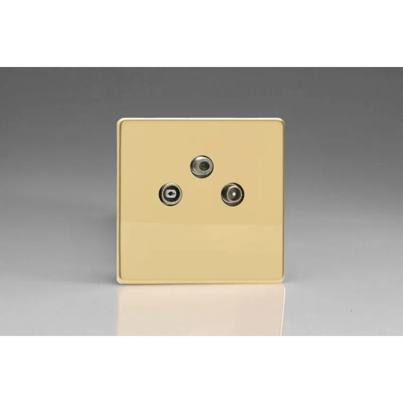 Prise TV/FM/SAT Design Laiton Miroir