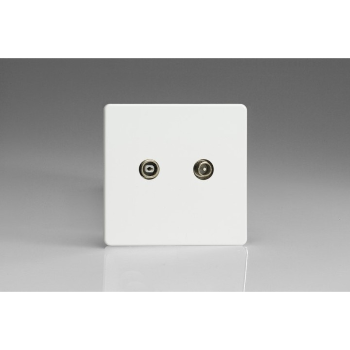 Prise TV/FM Design Blanc Mat