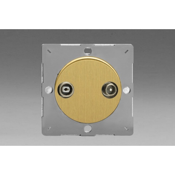 Module Prise TV/FM Laiton Brossé