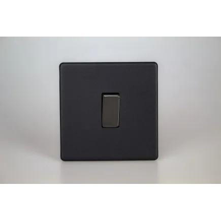 Interrupteur Design Rocker Switch Noir Mat