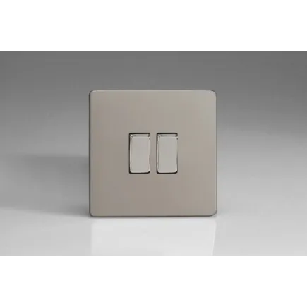 Double interrupteur design haut de gamme Rocker Switch finition satin
