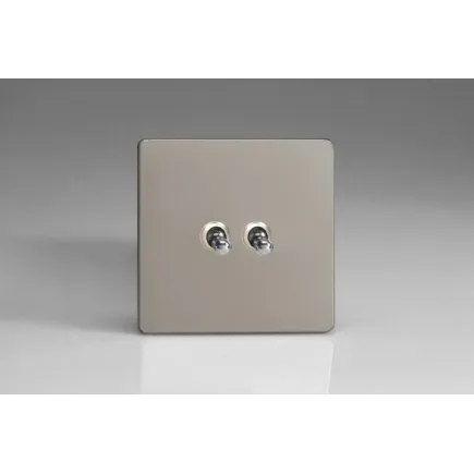Double interrupteur design haut de gamme Toggle Switch finition satin