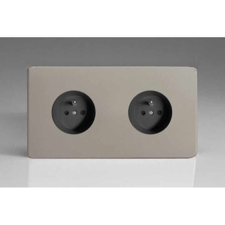 Double Prise de Courant Design Satin