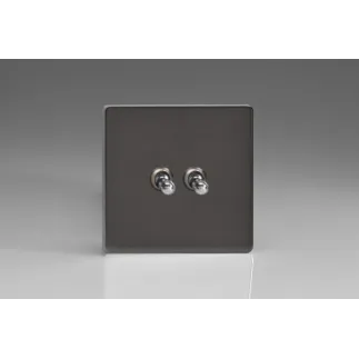 Double Interrupteur Design Va et Vient à Levier Toggle Switch Étain