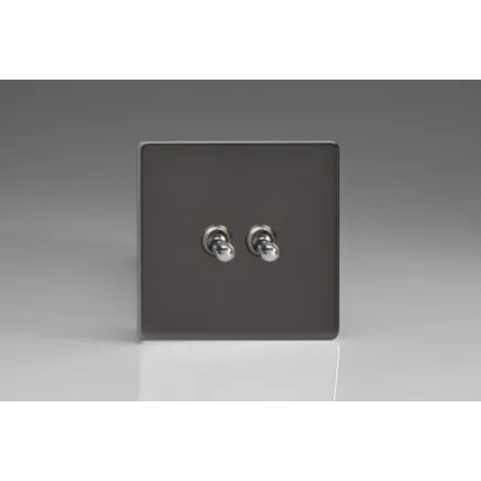 Double Interrupteur Design Va et Vient à Levier Toggle Switch Étain