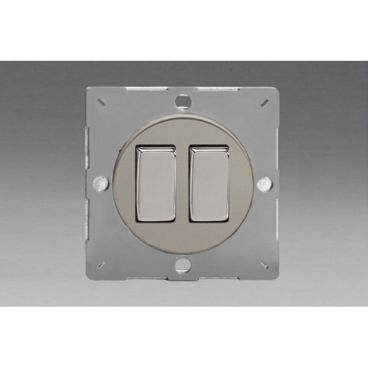Module Double Interrupteur V&V Rocker Switch Satin