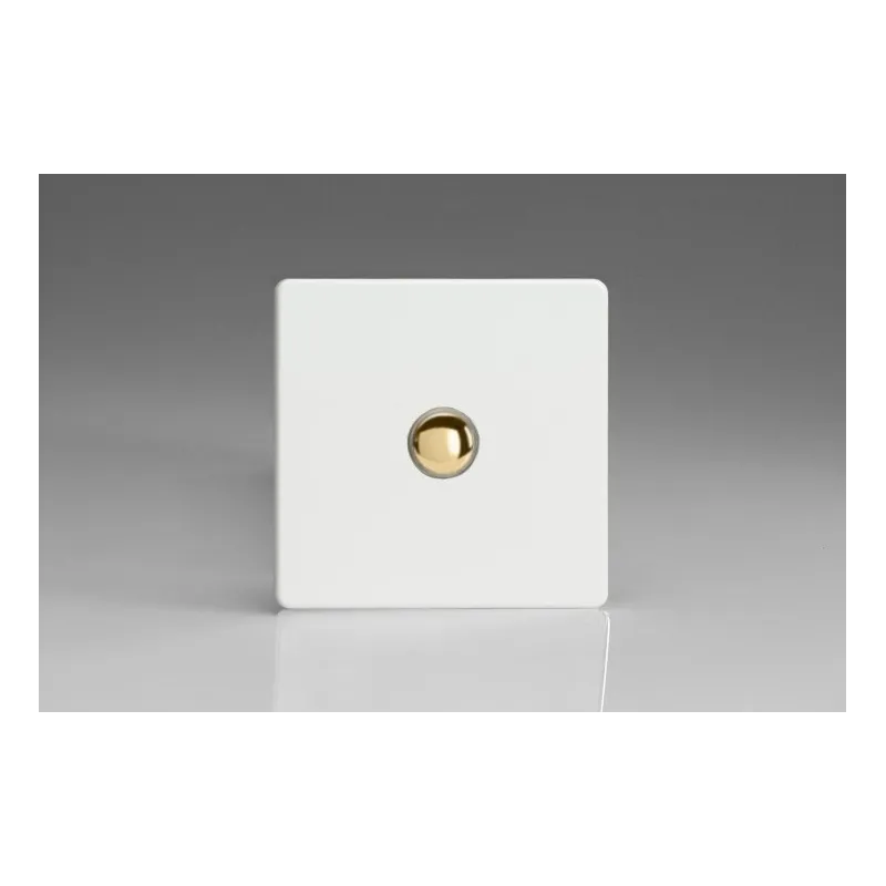 Bouton Poussoir Design Telerupteur Blanc Mat Bouton Doré Bouton Poussoir Design Telerupteur Blanc Mat Bouton Doré