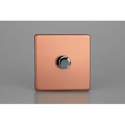 Interrupteur toggle design haut de gamme finition cuivre brossé