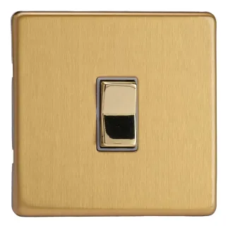 Interrupteur Design Haut de Gamme Rocker Switch finition Laiton Brossé
