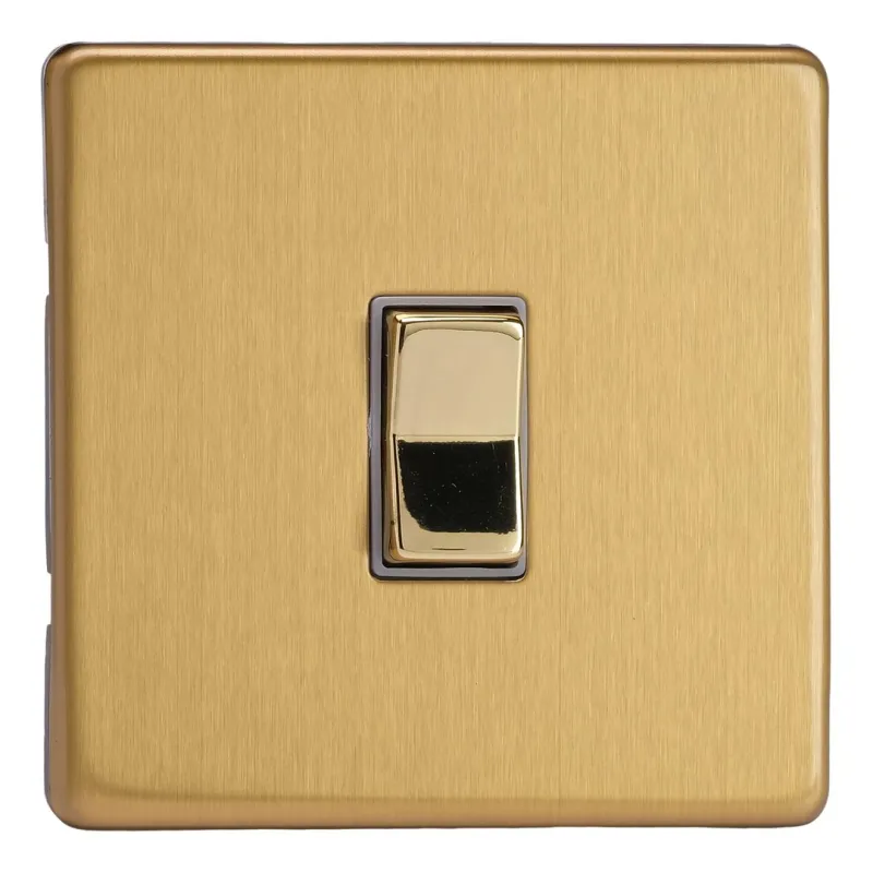 Bouton Poussoir Design Rocker Switch Laiton Brossé Bouton Poussoir Design Rocker Switch Laiton Brossé