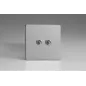 Double Bouton Poussoir Toggle Switch Acier Brossé